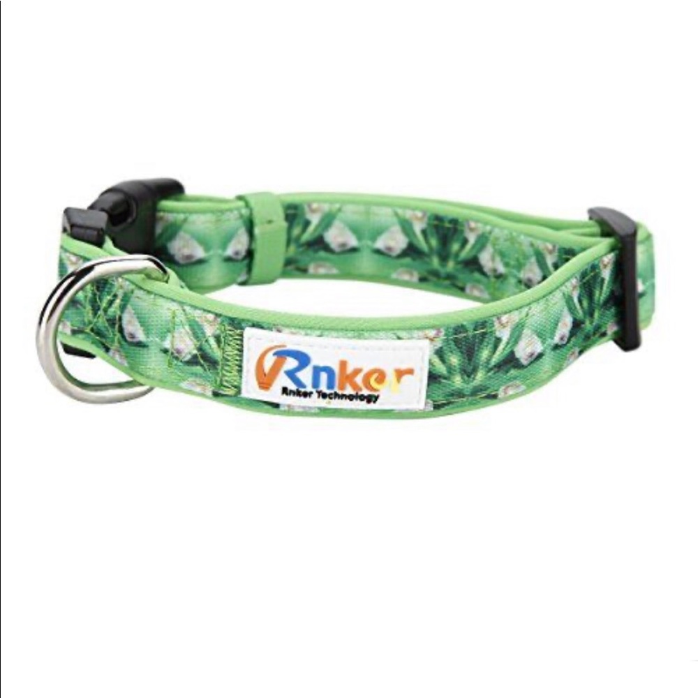 Rnker Floral Pattern Dog Collars - Picture 2 of 12